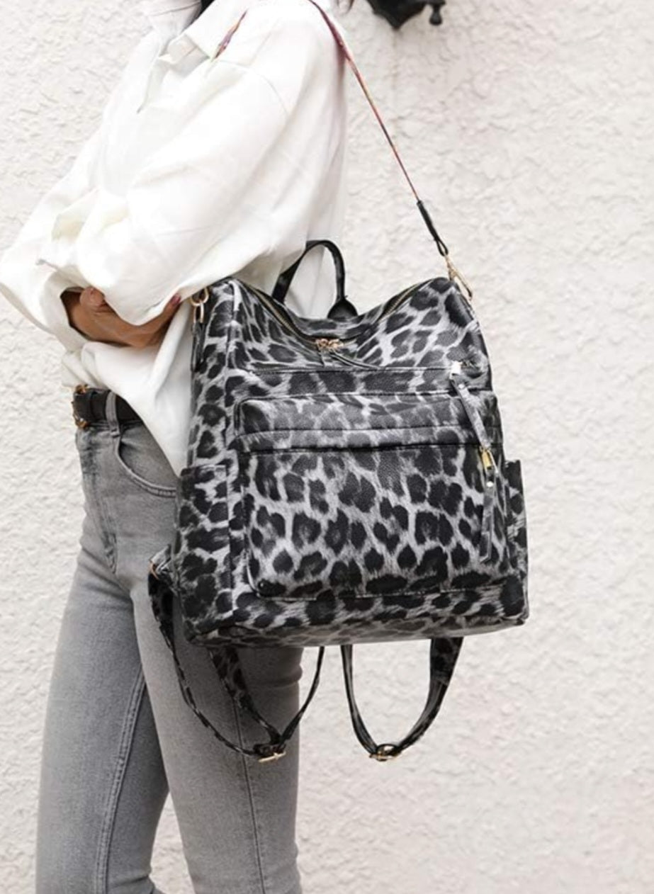Soul Τσάντα πλάτης Urban Μαύρο Animal Print 452191
