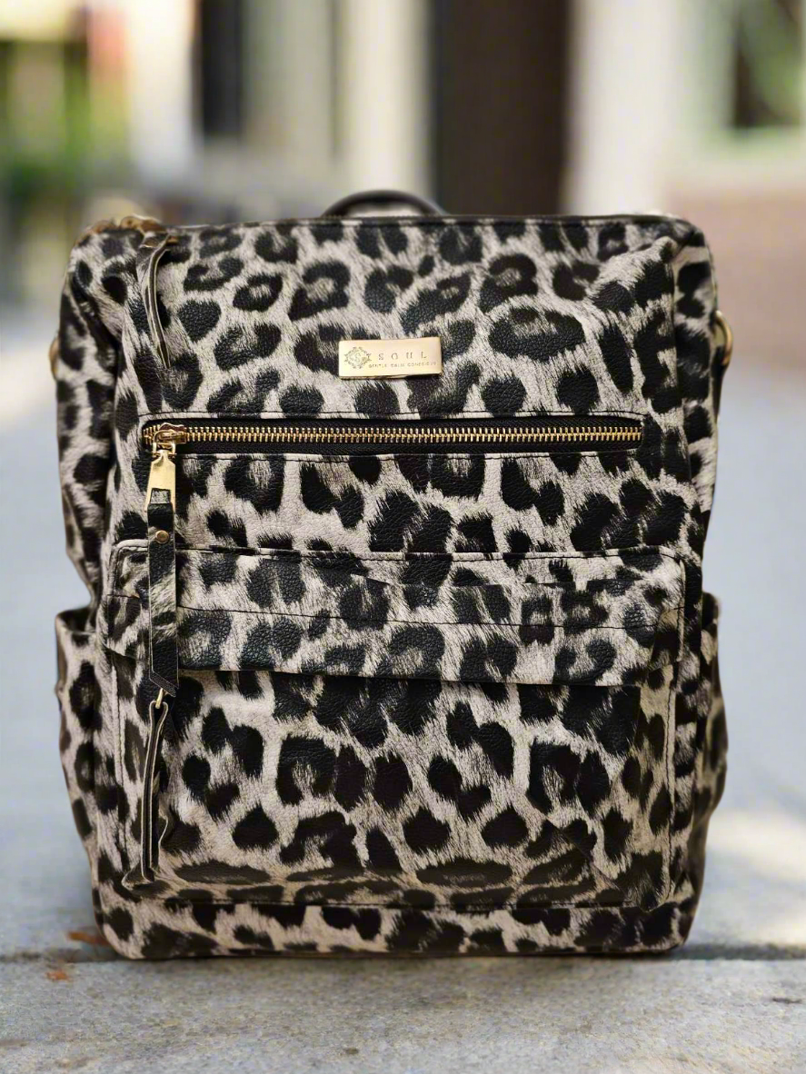 Soul Τσάντα πλάτης Urban Μαύρο Animal Print 452191