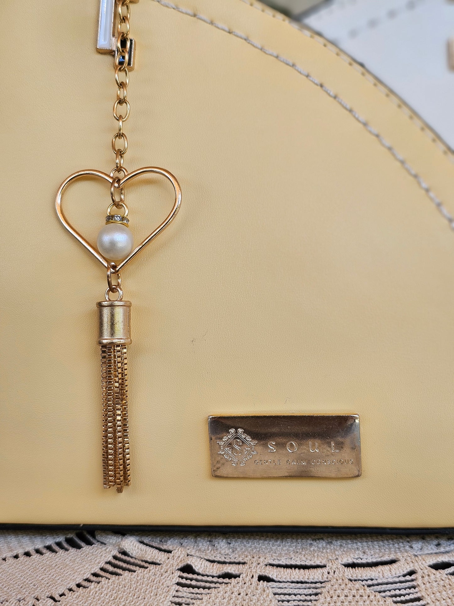 Soul Γυναικεία Τσάντα Ethereal Κίτρινο-Λευκό 345563