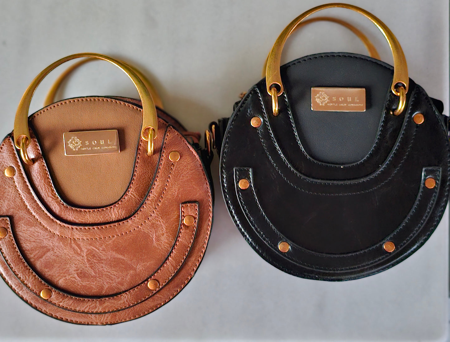 Soul Γυναικεία Τσάντα στρογγυλή Donna 721177 Καφέ