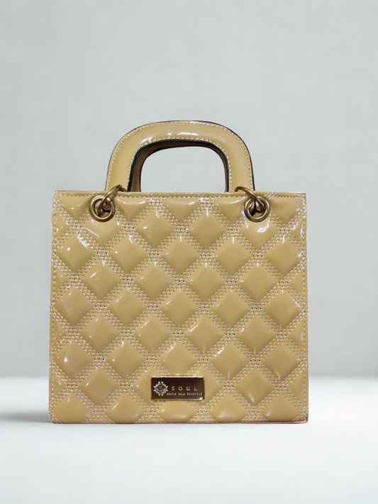 Soul Γυναικεία Τσάντα Lure 941174 Λουστρίνι Μπεζ