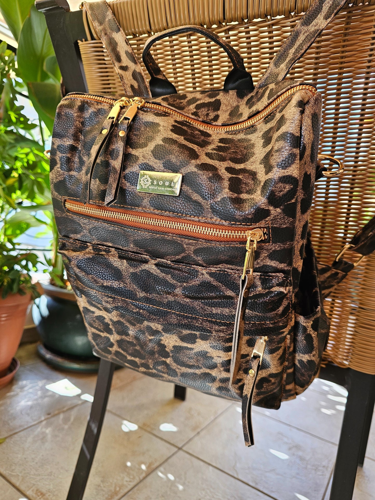Soul Τσάντα πλάτης Urban 452190 Animal Print Καφέ
