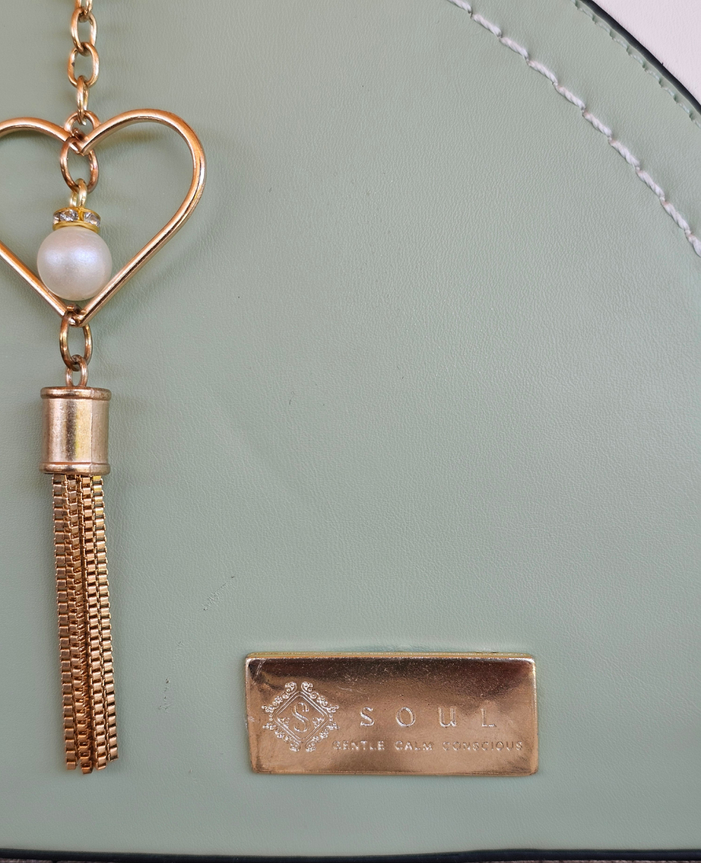 Soul Γυναικεία Τσάντα Ethereal Βεραμάν-Λευκό 345564