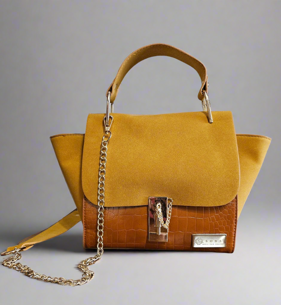 Soul Γυναικεία Τσάντα Emin 442789 Mustard Καφέ